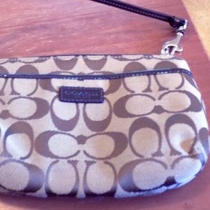 Brown Coach Wristlet